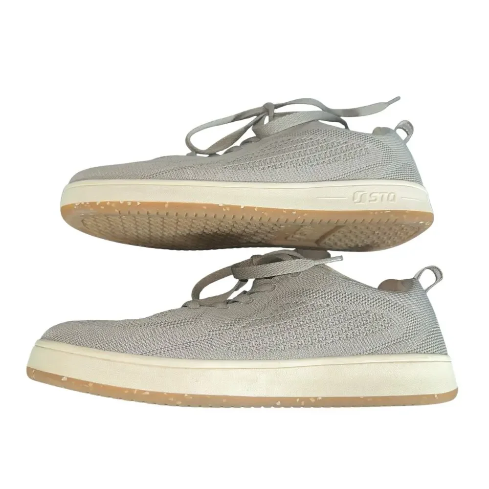 STQ Women’s Sneakers Size 8.5 Gray Knit Comfort Walking Shoes